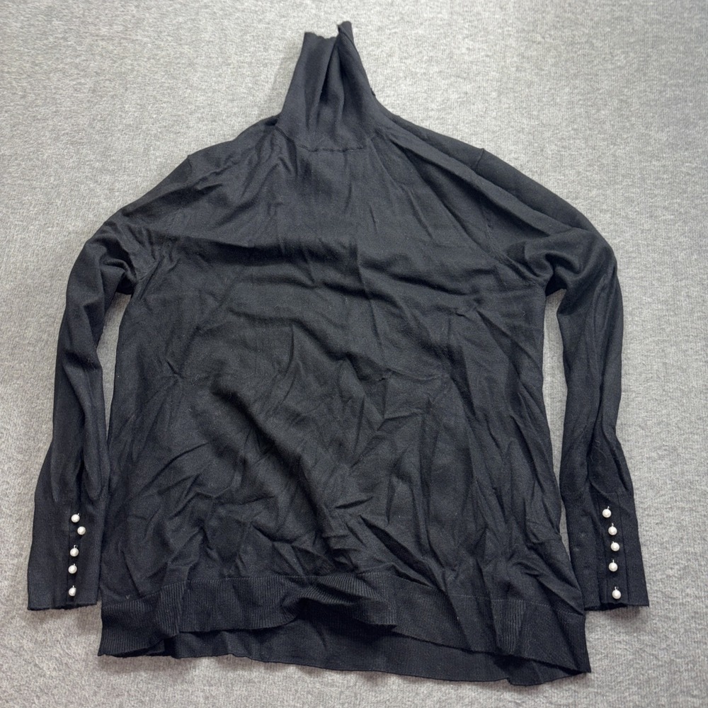 Soft‎ Surroundings Women's Black Turtleneck Pullover Lightweight Large